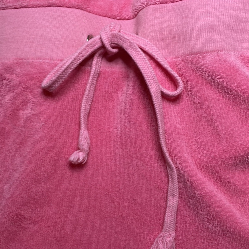 Juicy Couture Pink Hooded Terry Coverup Size 6 - Picture 4 of 5